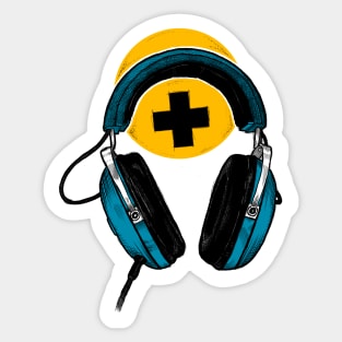 Headphones Blue Sticker